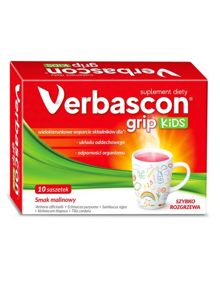 Verbascon Grip Kids proszek od rozpuszczania 10 saszetek