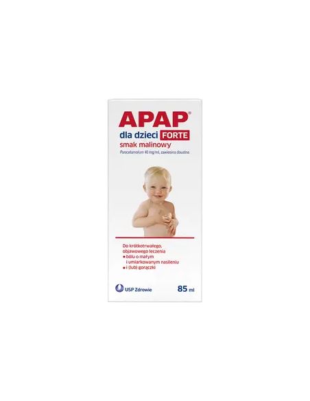 APAP dla dzieci FORTE smak malinowy 40mg/ml zawiesina doustna 85 ml
