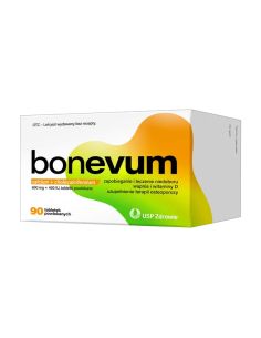 Bonevum wapń 600 mg + witamina D 400 IU 90 tabletek