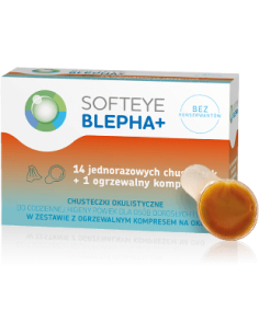 SOFTEYE BLEPHA+ Chusteczki do higieny powiek 14 sztuk