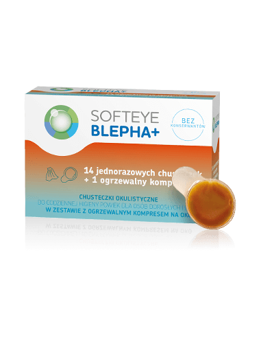 SOFTEYE BLEPHA+ Chusteczki do higieny powiek 14...