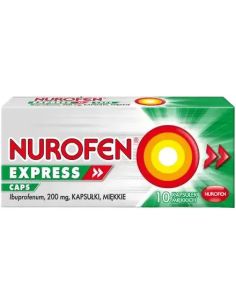 Nurofen Express Caps, 200 mg, kapsułki miękkie, 10 szt.