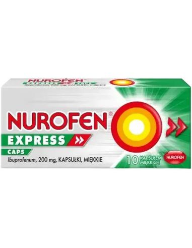 Nurofen Express Caps, 200 mg, kapsułki miękkie,...