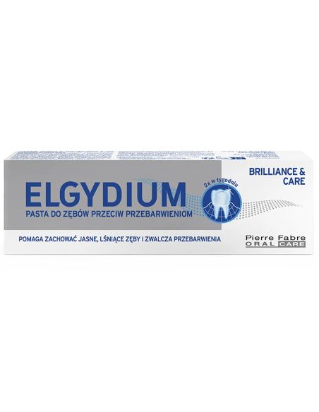 Elgydium Brillance&Care, pasta do zębów przeciw przebarwieniom, 30 ml