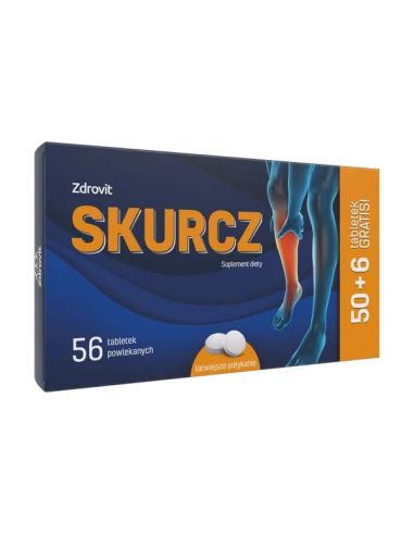 Zdrovit Skurcz, tabletki powlekane, 50 szt + 6...