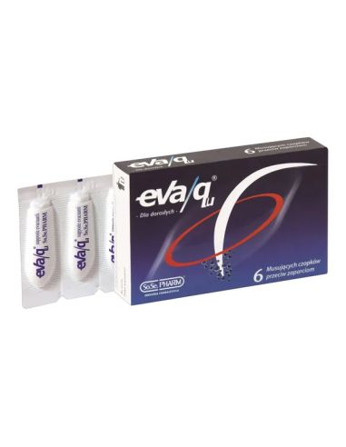 EVA/QU Czopki przeciw zaparciom 6 sztuk