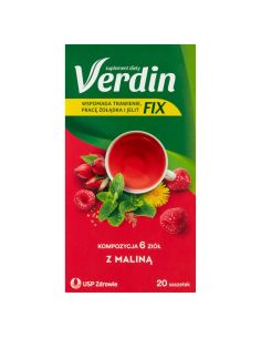 Verdin Fix z maliną, 20 saszetek