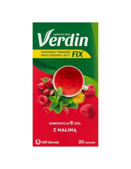 Verdin Fix z maliną, 20 saszetek