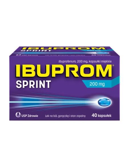 Ibuprom Sprint Caps 200 mg 40 kapsułek