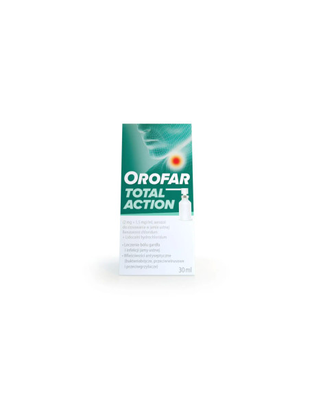 Orofar Total Action aerozol do stosowania w jamie ustnej 30 ml