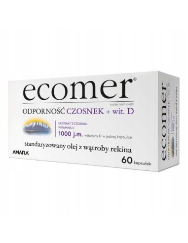 Ecomer Odporność Czosnek + Witamina D 60 kapsułek