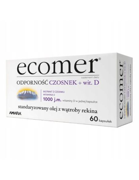 Ecomer Odporność Czosnek + Witamina D 60 kapsułek