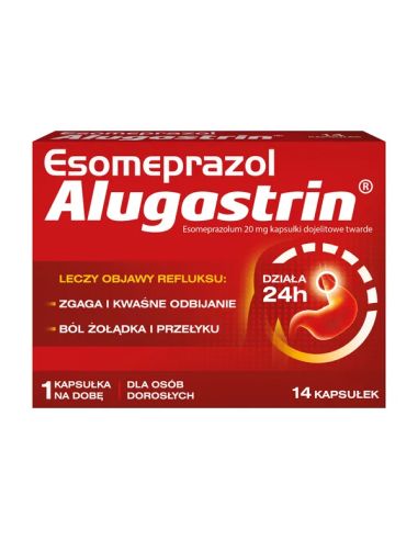 Esomeprazol Alugastrin 20 mg 14 kapsułek