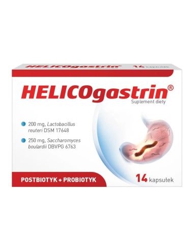 HELICOgastrin Postbiotyk + Probiotyk 14 kapsułek