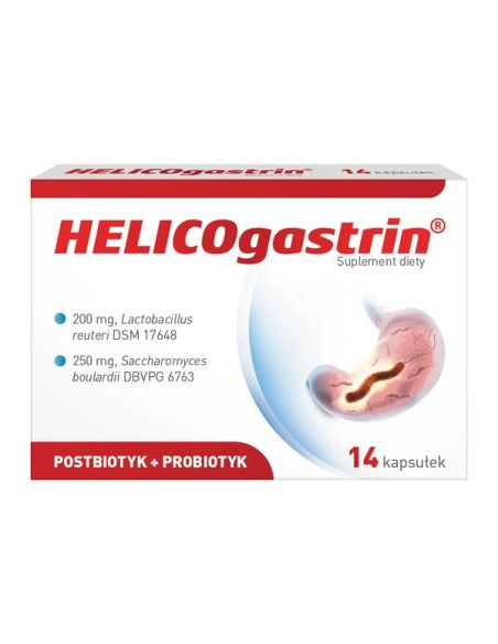 HELICOgastrin Postbiotyk + Probiotyk 14 kapsułek