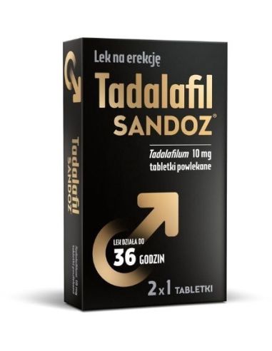 Tadalafil SANDOZ 10 mg 2 tabletki powlekane