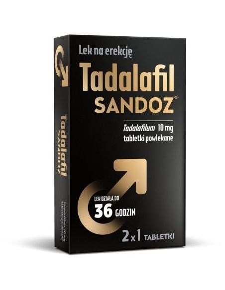 Tadalafil SANDOZ 10 mg 2 tabletki powlekane