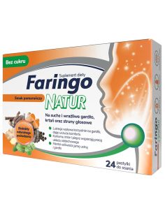Faringo Natur pomarańcza 24 pastylki do ssania