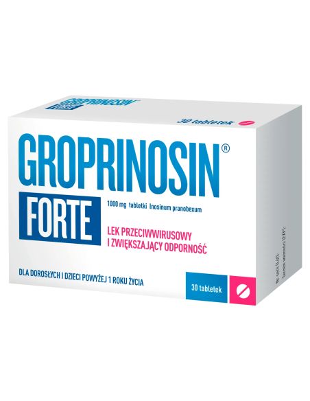 Groprinosin Forte lek przeciwwirusowy 1000 mg 30 tabletek