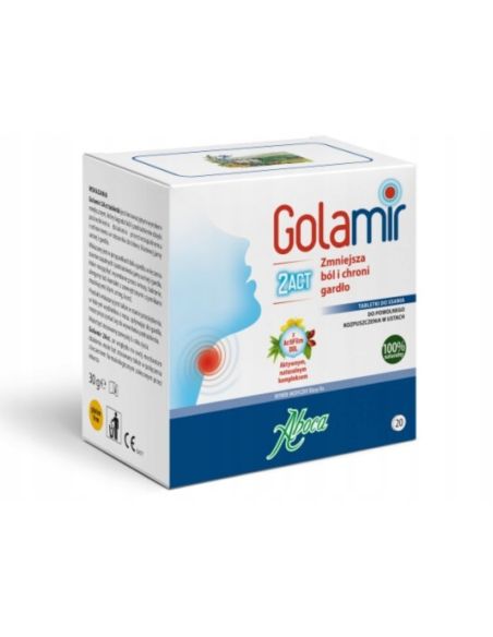 Aboca GOLAMIR 2ACT ból gardła 20 tabl do ssania