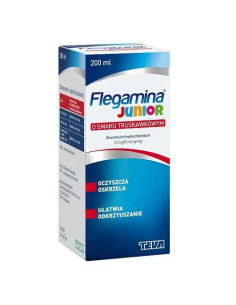 Flegamina Junior syrop o smaku truskawkowym 200 ml