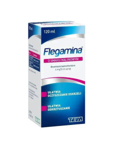 Flegamina syrop o smaku malinowym 120 ml