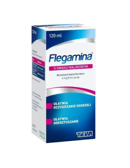 Flegamina syrop o smaku malinowym 120 ml