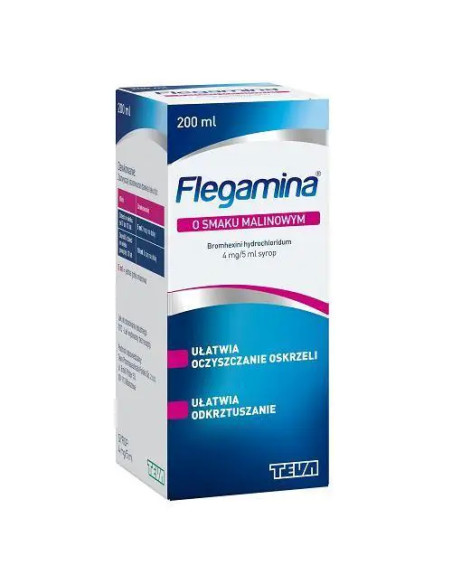 Flegamina syrop o smaku malinowym 200 ml