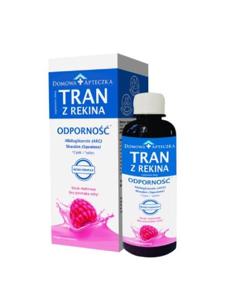 Tran z rekina smak malinowy 330 ml Domowa Apteczka