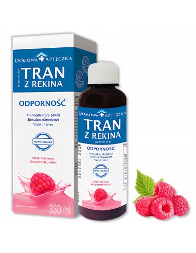 Tran z rekina smak malinowy 330 ml Domowa Apteczka
