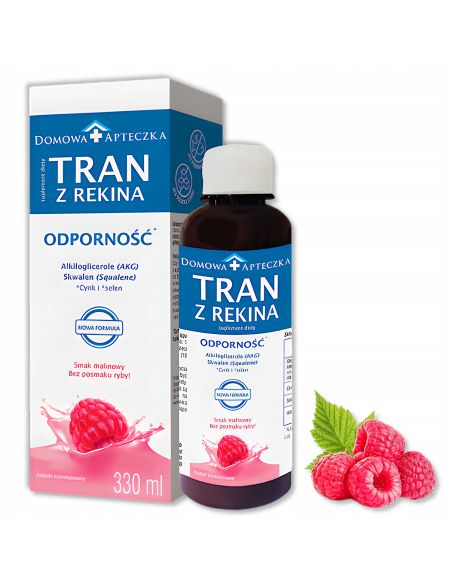 Tran z rekina smak malinowy 330 ml Domowa Apteczka