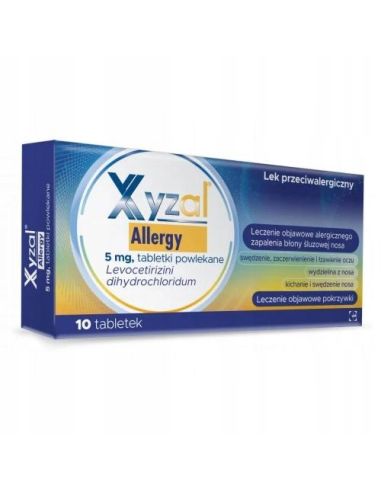 Xyzal Allergy 5 mg 10 tabletek powlekanych Lek...