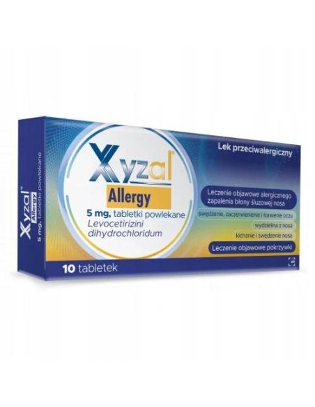 Xyzal Allergy 5 mg 10 tabletek powlekanych Lek na alergię