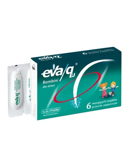 EVA/QU Bambini Czopki przeciw zaparciom dla dzieci 60 sztuk