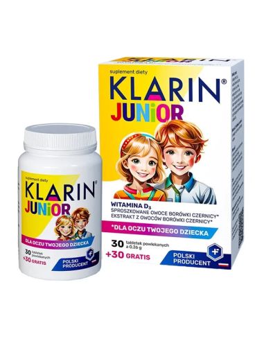 Klarin Junior, tabletki powlekane, 30 szt. + 30...