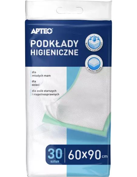 Podkłady higieniczne APTEO 60cm x 90cm 30 sztuk.