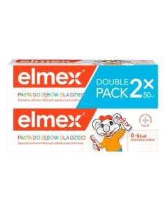 Elmex, pasta do zębów dla dzieci, z fluorem, 0-6 lat, 2 x...