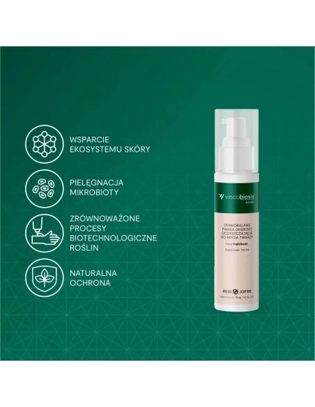 Vincobiosis Acneic Dermobalans, pianka głęboko oczyszczająca do mycia twarzy, cera trądzikowa, 150 ml