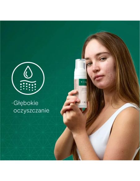 Vincobiosis Acneic Dermobalans, pianka głęboko oczyszczająca do mycia twarzy, cera trądzikowa, 150 ml
