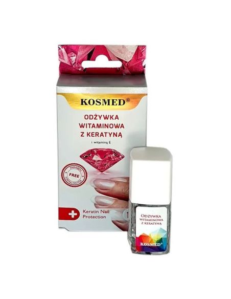 Kosmed, odżywka do paznokci, witaminowa z keratyną, 9 ml