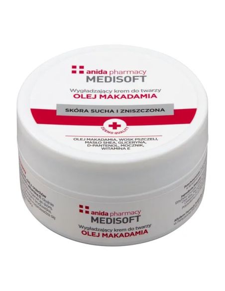 Anida MediSoft, krem wygładzający, olej makadamia, 100 ml