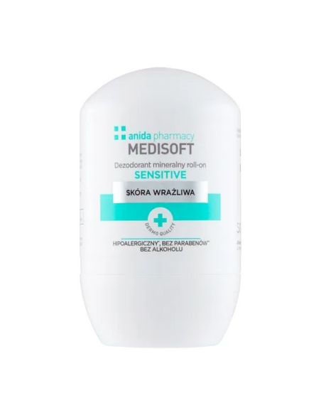 Anida Medisoft Sensitive, dezodorant mineralny, roll-on, 50 ml