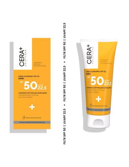 CERA+ SOLUTION Krem ochrony SPF50 lekki 50ml
