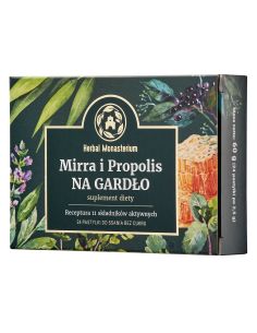 Herbal Monasterium Mirra i Propolis na gardło, bez cukru,...