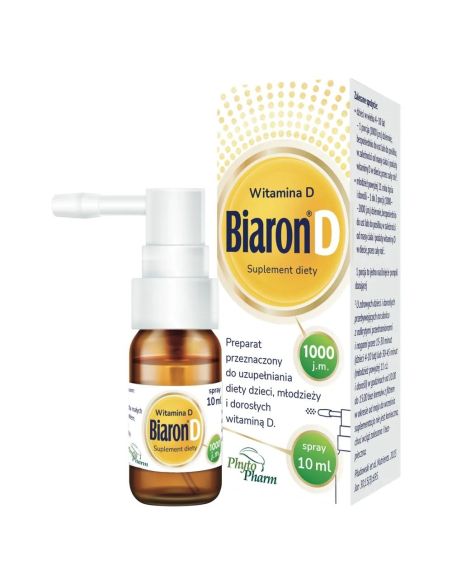 Biaron D, witamina D 1000 j.m., spray, od 4 lat, 10 ml
