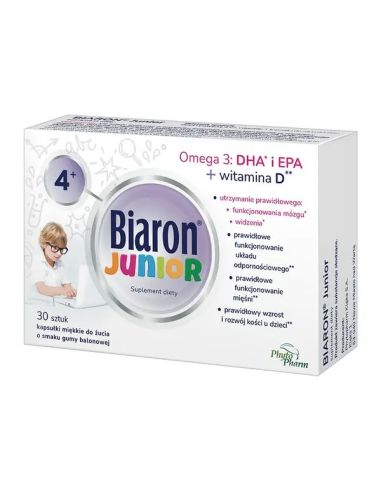 Biaron Junior, kapsułki miękkie do żucia, 30 szt.