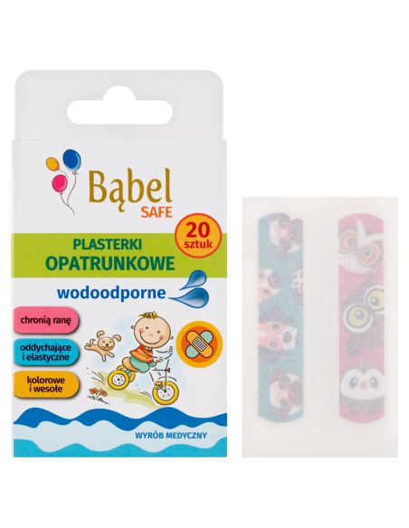 Langsteiner Bąbel plastry dla dzieci, wodoodporne, 20 sztuk