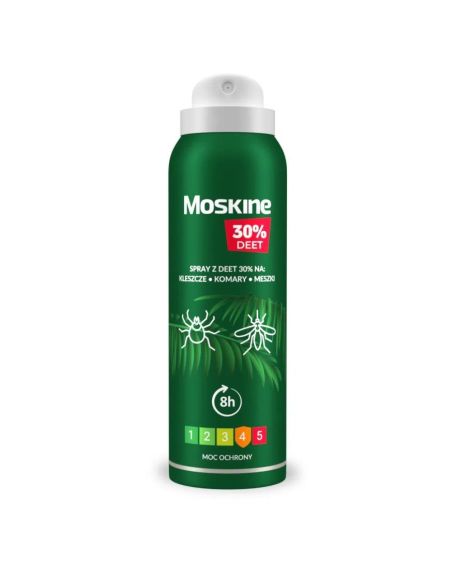 Moskine MAX spray,n/komary,kleszcze,mesz.30,(30%DEET),200ml