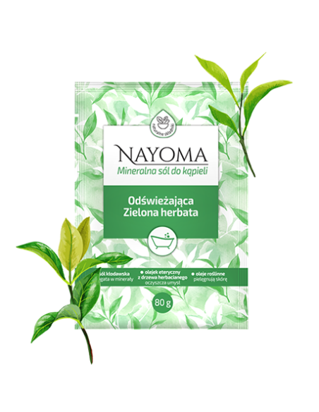 Nayoma sól do kąpieli Odświeżająca Zielona herbata 80 g