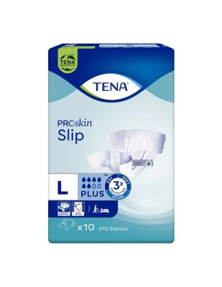 Tena Slip ProSkin Plus, pieluchomajtki, rozmiar L, 92-150 cm, 10 sztuk